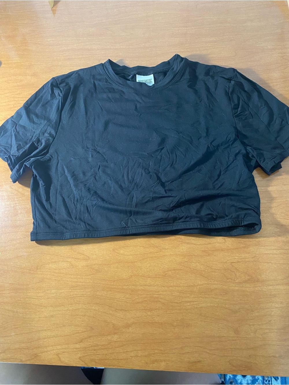 PINK Victoria's Secret Black Cropped Tee